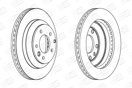 Гальмівний диск задній Audi Q7 / Porshe Cayenne / VW Touareg CHAMPION 562393CH