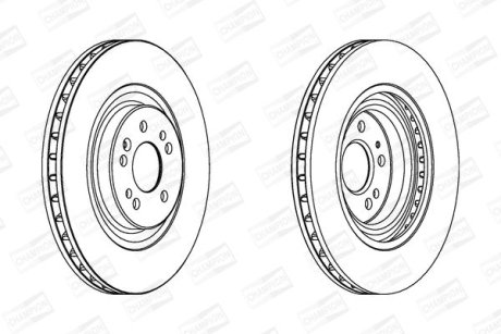 Гальмівний диск передній MERCEDES-BENZ M-CLASS CHAMPION 562402CH1