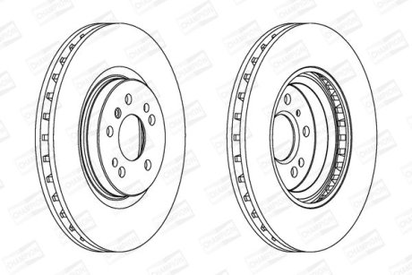 Гальмівний диск передній Mercedes M-Class (W164), R-Class (W251, V251) CHAMPION 562403CH-1