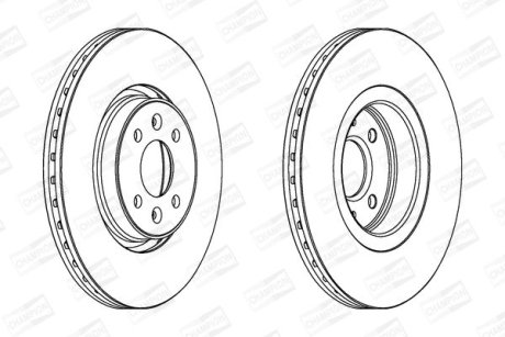 Гальмівний диск передній RENAULT SCÉNIC, GRAND SCÉNIC CHAMPION 562410CH