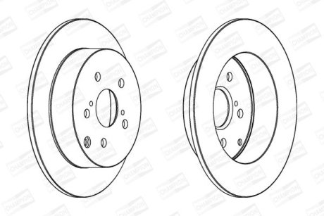 Тормозной диск задний Toyota Corolla (E12) CHAMPION 562415CH