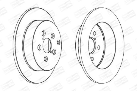 Гальмівний диск задній Toyota Avensis (2003->) CHAMPION 562418CH