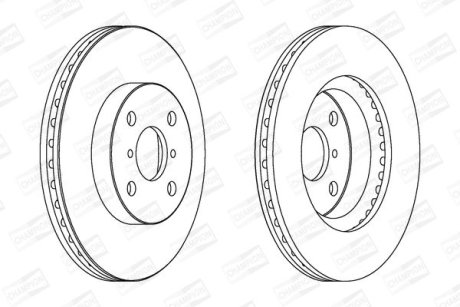 Гальмівний диск передній TOYOTA YARIS/ DAIHATSU CHARADE CHAMPION 562421CH