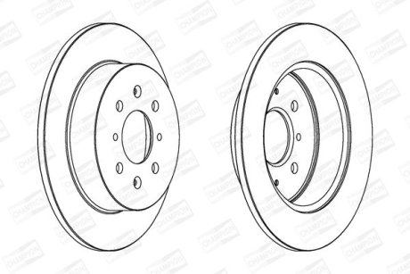 Гальмівний диск задній Honda Civic VI / VII / MG ZR /ZS CHAMPION 562440CH