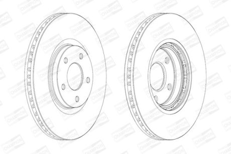 Гальмівний диск передній Nissan Juke / Qashqai / Renault Koleos CHAMPION 562465CH