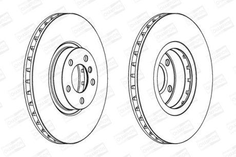 Гальмівний диск передній BMW X5, X6 CHAMPION 562520CH-1