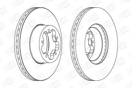 Гальмівний диск передній FORD TRANSIT TOURNEO, TRANSIT CHAMPION 562540CH