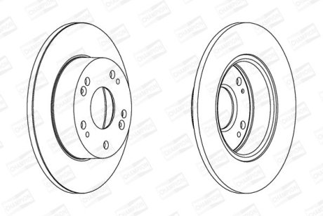 Гальмівний диск задній Honda Accord VII (CL,CN,CM) CHAMPION 562542CH