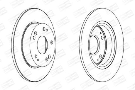 Гальмівний диск задній Honda Civic IX, VIII CHAMPION 562544CH