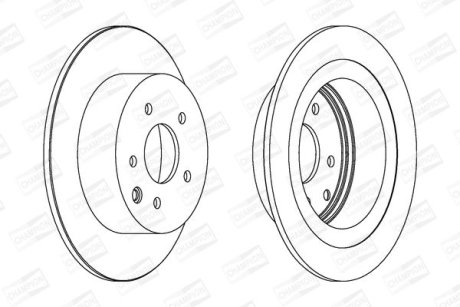 Гальмівний диск задній Nissan Juke / Qashqai / Teana / Tiida CHAMPION 562576CH