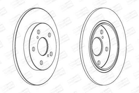 Гальмівний диск задній Toyota Auris, Corolla (2006->) CHAMPION 562599CH
