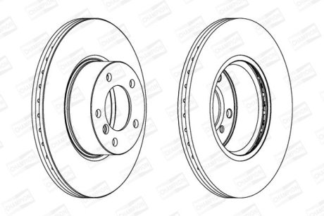 Гальмівний диск передній BMW 1-Series, 2-Series, 3-Series, 4-Series, X1 CHAMPION 562618CH