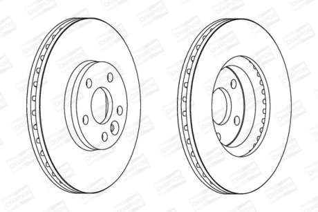 Гальмівний диск передній FORD GALAXY,MONDEO,S-MAX/VOLVO S60,S80,XC70/LAND ROVER FREELANDER,EVOQUE CHAMPION 562628CH