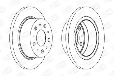 Гальмівний диск задній Citroen Jamper / Peugeot Boxer / Fiat Ducato CHAMPION 562629CH1