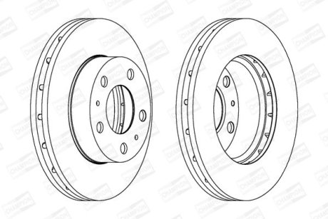 Тормозной диск CHAMPION 562630CH1