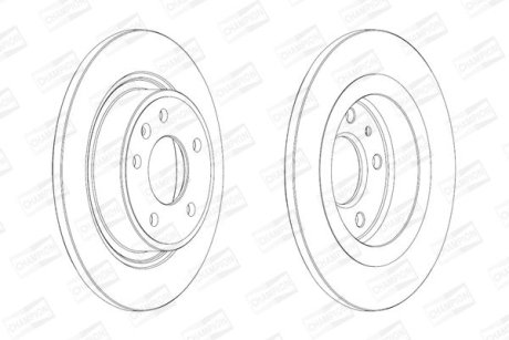 Гальмівний диск задній CHEVROLET CRUZE, ORLANDO, VOLT/ OPEL AMPERA, ASTRA, CASCADA, ZAFIRA TOURER CHAMPION 562640CH