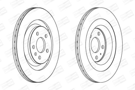 Тормозной диск задний Audi A4 / A5 /A7 /Q5 / CHAMPION 562645CH