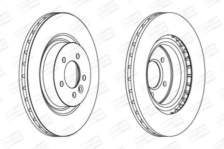 Гальмівний диск передній Land Rover Discovery /Range Rover CHAMPION 562654CH1