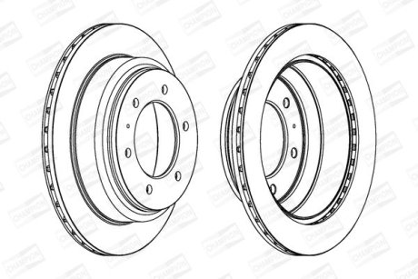 Тормозной диск задний Opel Frontera, Monterey / Isuzu Rodeo, Trooper CHAMPION 562665CH