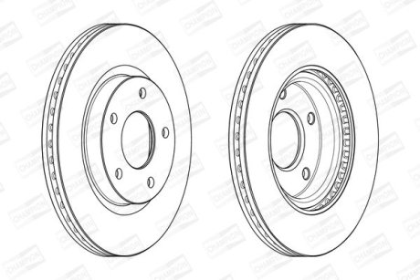 Гальмівний диск передній Nissan Juke, Pulsar, Sentra, Tiida CHAMPION 562675CH