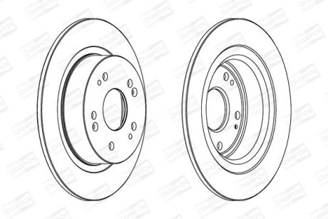 Гальмівний диск задній Honda Accord VIII, HR-V CHAMPION 562687CH