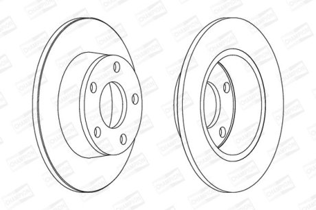 Тормозной диск задний Audi A6 (1997->) CHAMPION 562690CH