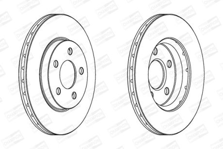 Тормозной диск передний Chrysler Neon / Dodge Neon / Dacia Duster CHAMPION 562709CH