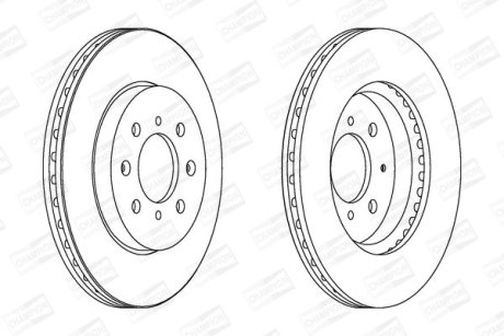 Гальмівний диск передній Honda Citi V, Jazz II (2002->) CHAMPION 562754CH