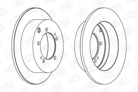 Гальмівний диск задній Mitsubishi Lancer / Outlander / Pajero / Chrysler Sebring CHAMPION 562781CH (фото 1)