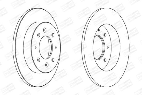 Гальмівний диск задній KIA Cerato CHAMPION 562788CH