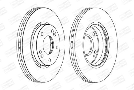 Тормозной диск передний Hyundai Santa Fe /Trajet /Galloper CHAMPION 562789CH