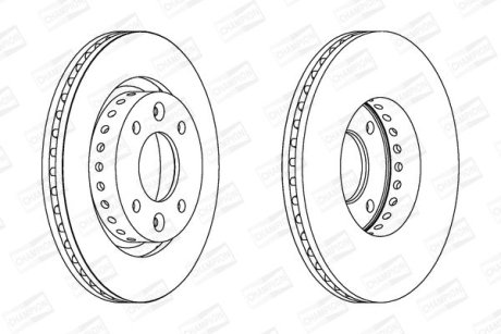 Гальмівний диск передній KIA CARENS CHAMPION 562799CH