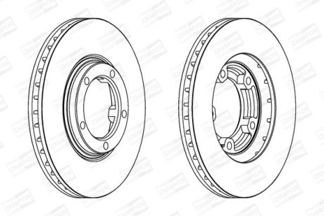 Гальмівний диск передній Hyundai H-1, H100, H200, Porter CHAMPION 562800CH