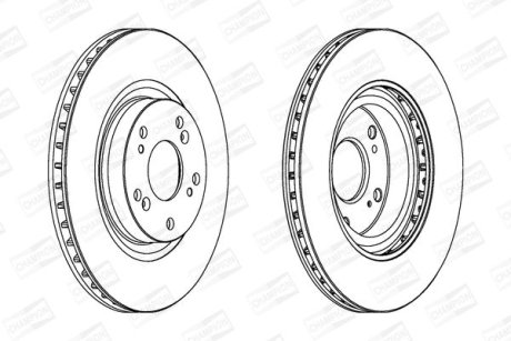 Гальмівний диск передній Honda Civic VIII, CR-V II CHAMPION 562807CH