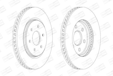 Гальмівний диск передній Nissan NP300 Navara / Pathfinder CHAMPION 562813CH