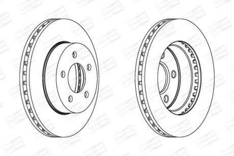 Гальмівний диск передній JEEP CHEROKEE CHAMPION 562856CH