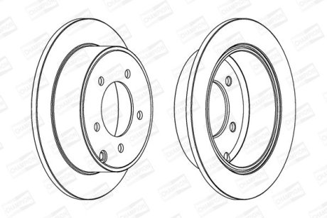 Гальмівний диск задній CHRYSLER SEBRING/ DODGE AVENGER, CALIBER/ JEEP COMPASS, PATRIOT CHAMPION 562857CH