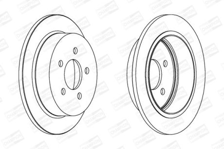 Тормозной диск задний Jeep Grand Cherokee (1992->) CHAMPION 562880CH