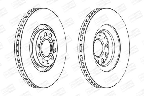 Гальмівний диск передній Audi A4, A6, Allroad / Seat Exeo CHAMPION 562978CH1