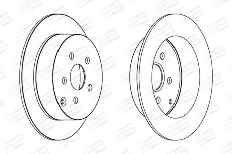 Гальмівний диск задній TOYOTA CELICA, PRIUS CHAMPION 563037CH
