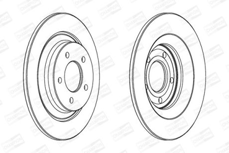 Тормозной диск задний Mazda 5 CHAMPION 563038CH