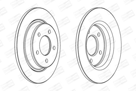 Тормозной диск задний Mazda 3, 5 CHAMPION 563043CH