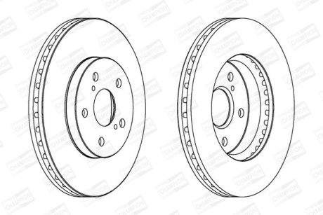 Диск тормозной передний (кратно 2шт.) Toyota Camry CHAMPION 563047CH