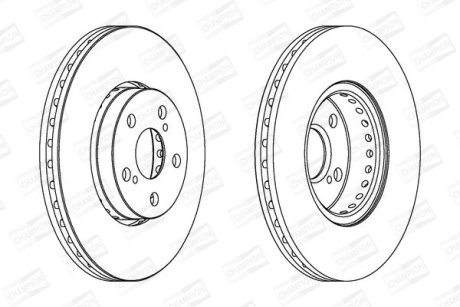 Тормозной диск передний TOYOTA AVENSIS, CORONA CHAMPION 563048CH