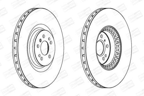 Тормозной диск передний Mercedes GL / R / M CHAMPION 563054CH1