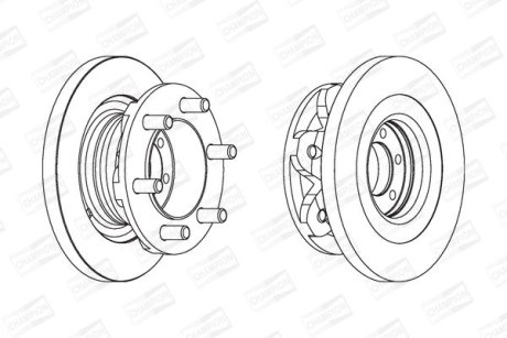 Гальмівний диск передній IVECO DAILY CHAMPION 567118CH1