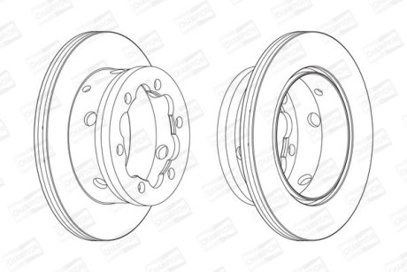 Гальмівний диск задній Mercedes Sprinter / Vario / VW LT CHAMPION 567810CH