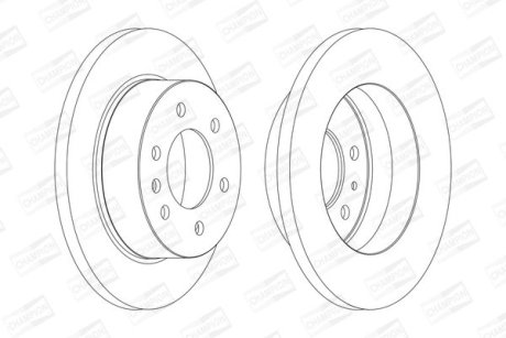 Гальмівний диск задній Mercedes Sprinter 906 / VW Crafter CHAMPION 569137CH