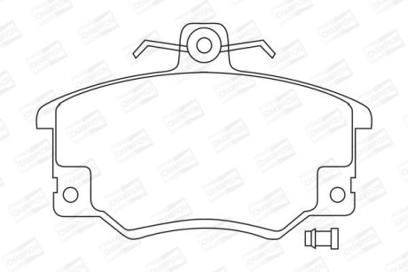 Гальмівні колодки передні Fiat Punto / Ragata / Abarth / Alfa Romeo 145 / 155 CHAMPION 571309CH