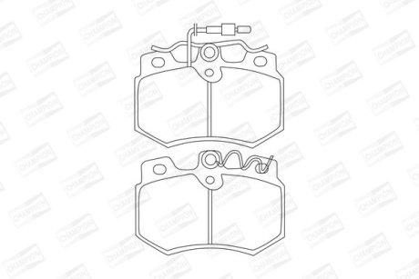 Тормозные колодки передние Citroen AX /Peugeot 106 / 205 / 309 CHAMPION 571320CH